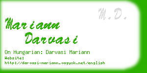 mariann darvasi business card